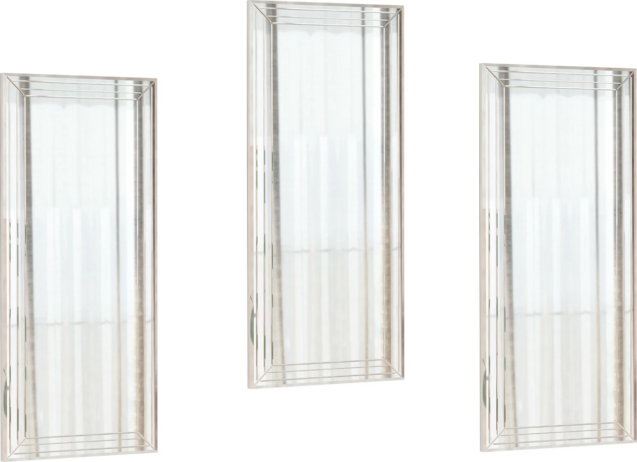 Set pasqyrash dekorative (3 copë), Hanah Home, Mini Neom, transparente