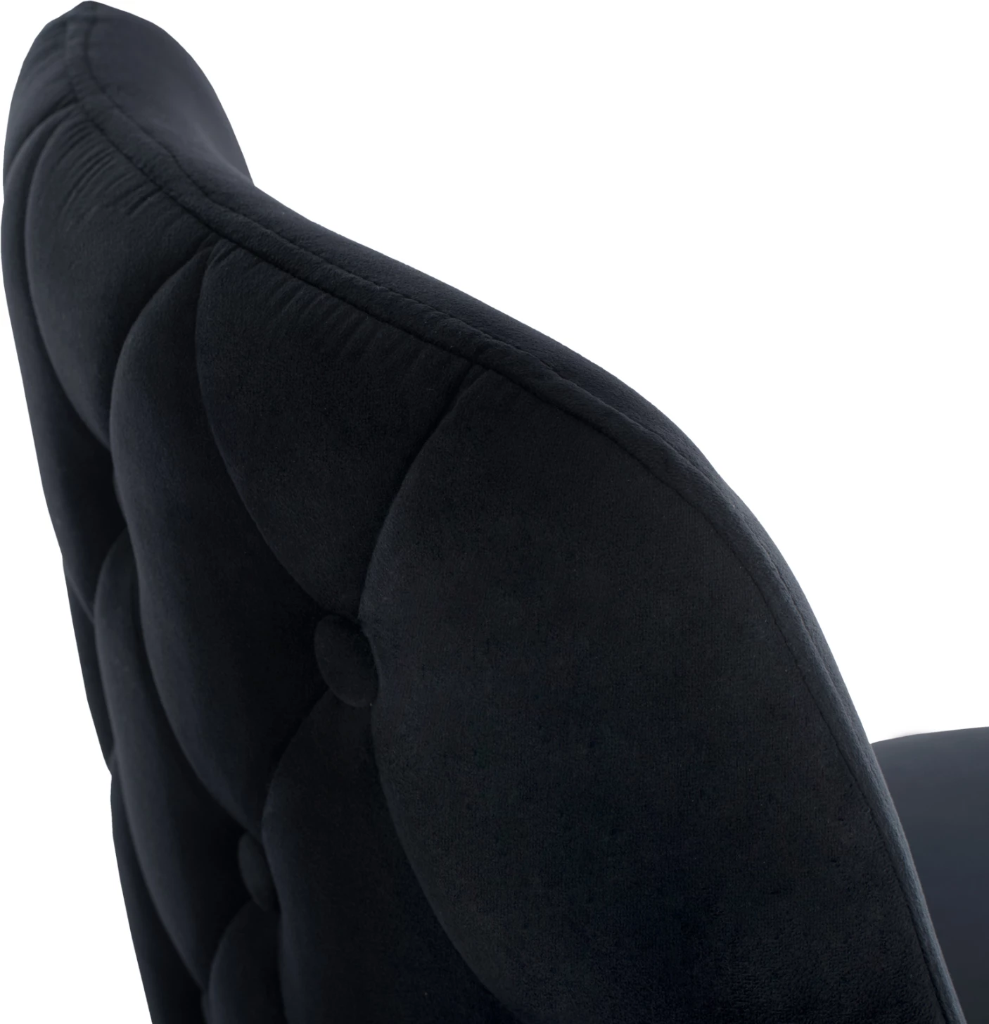 Karrige për bar SERENITY HM8519.04, kadife e zezë, kornizë metalike, 53x48x110 cm, set prej 2 copash