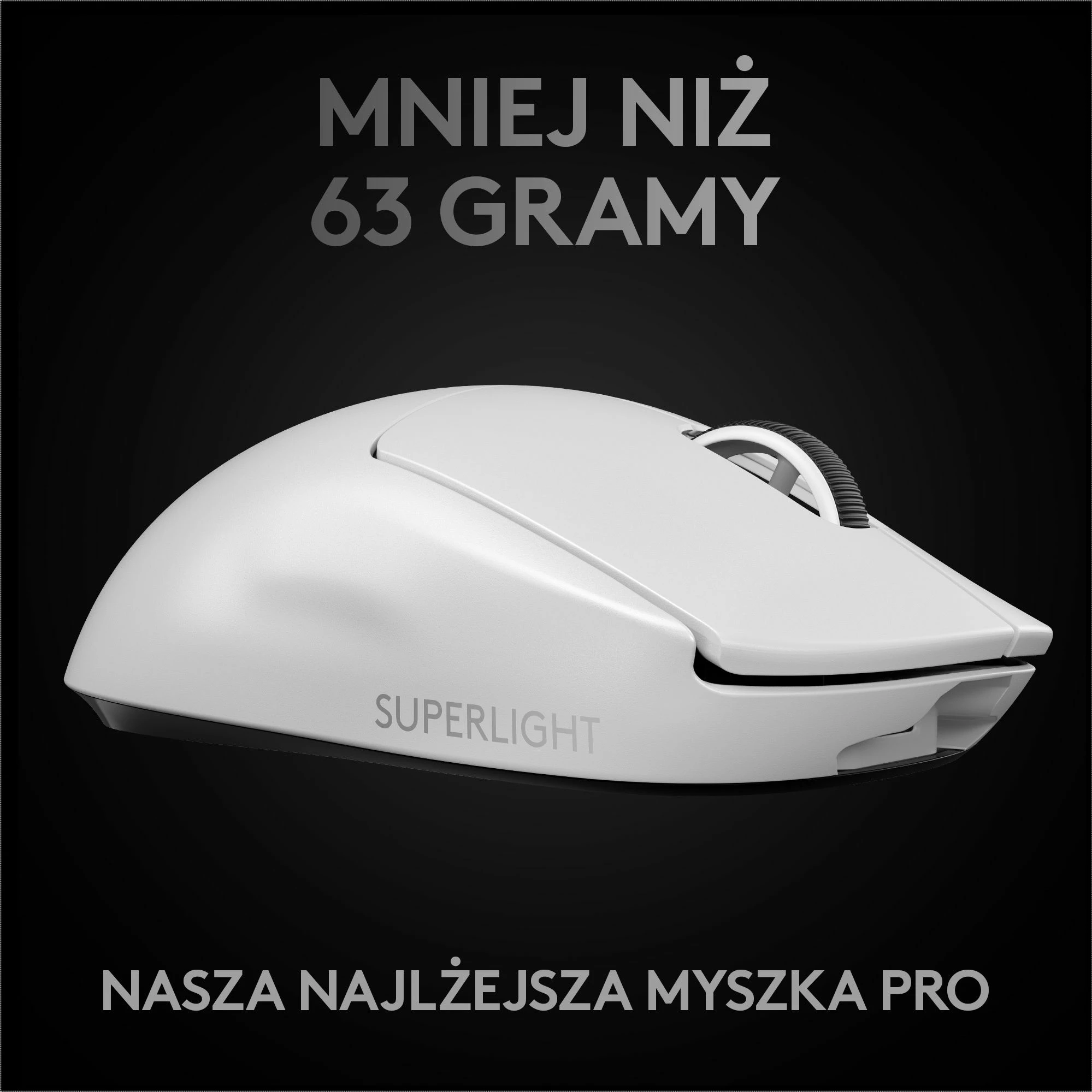 Maus Logitech G Pro X Superlight 910-005942 HERO 25K, 25600 DPI, Wireless 2.4GHz, 63 g, 5 butona, E bardhë