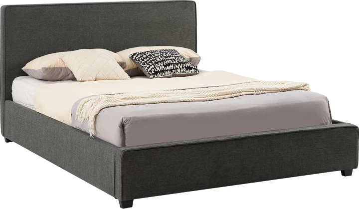 Krevat dopio Bedkapakoworld ngjyrë gri e errët 160x200cm