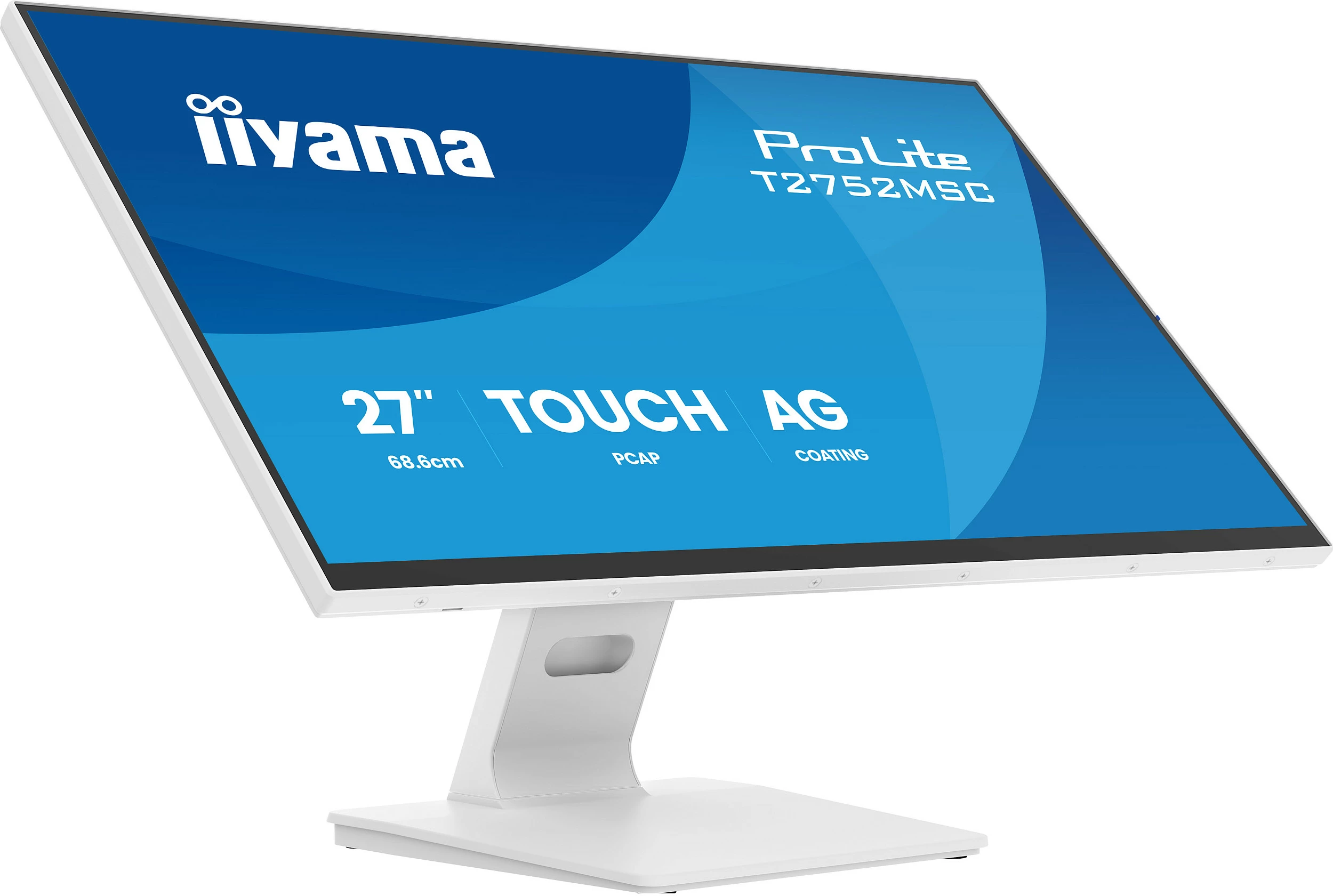 Monitor touch iiyama ProLite T2752MSC-W1AG, 27", Full HD, IPS, 10-point, i bardhë
