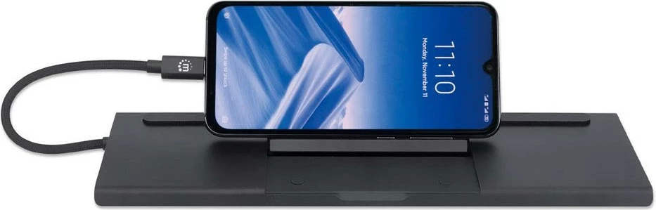 Docking station MANHATTAN USB-C 11-in-1, 4K, 3 monitorë, e zezë