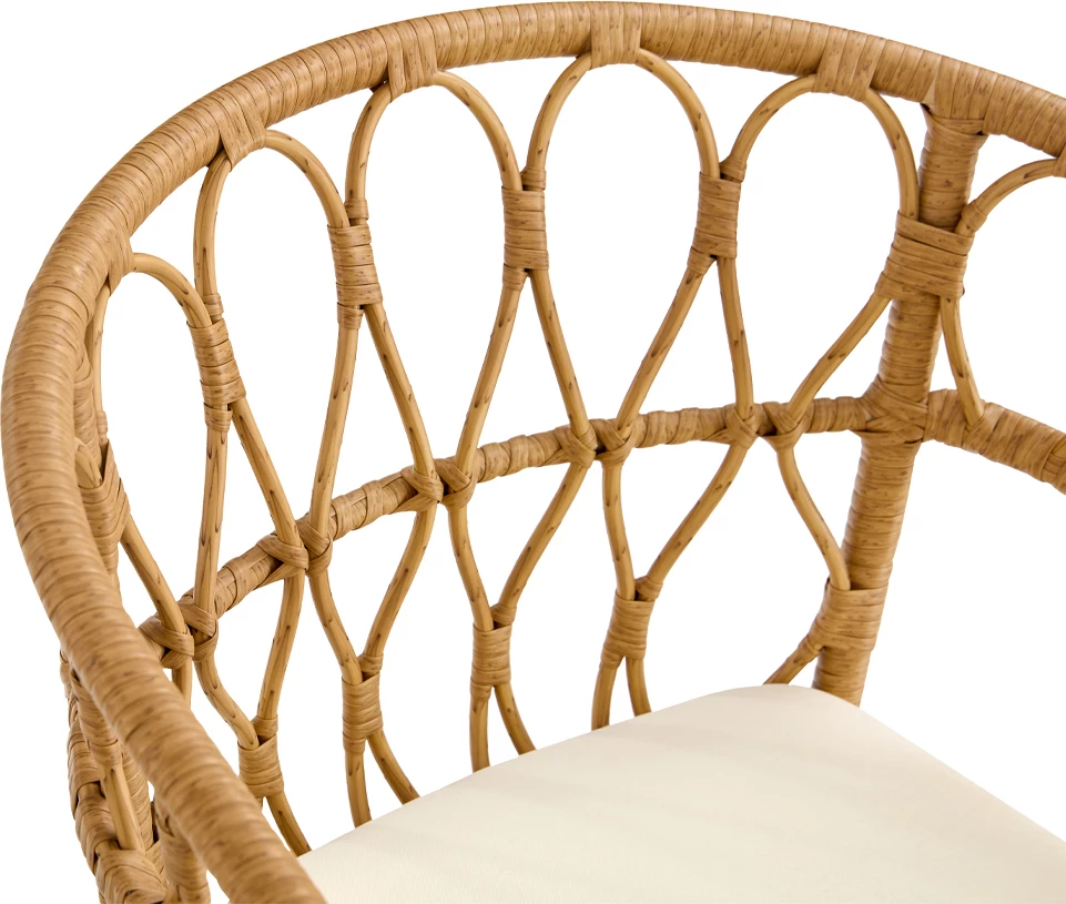 Karrige Surabaya, natyrale, e bardhë, 59x56x77.5 cm