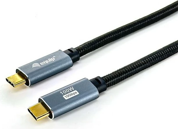 Kabllo USB-C Equip 3.2, 3m, 100W, 10Gbps, e zezë