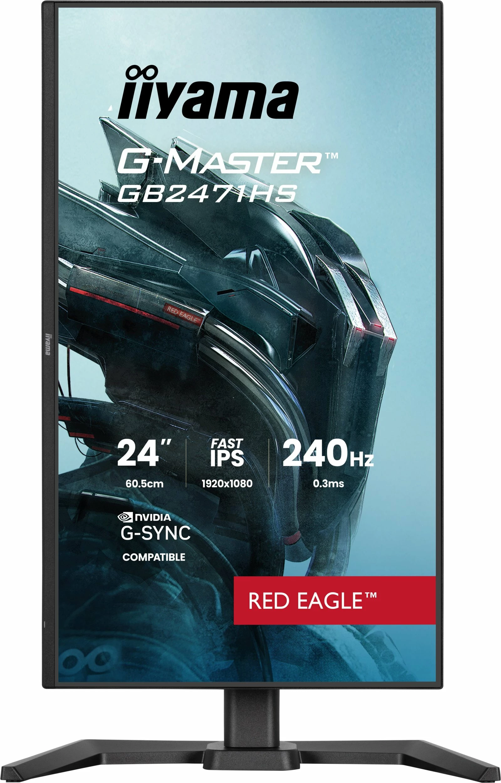 Monitor gaming iiyama G-Master GB2471HS-B1 24" IPS Full HD 240Hz 0.3ms G-Sync Compatible, zi