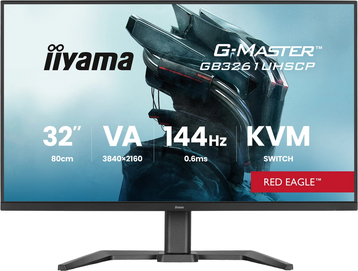 Monitor, iiyama G-Master GB3261UHSCP-B1 Red Eagle, 32" 4K 144Hz VA me KVM, e zezë