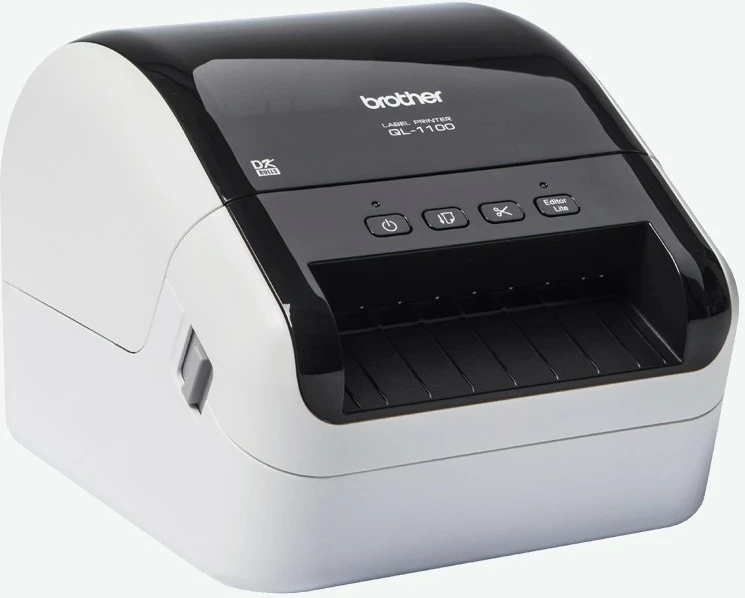 Printer etiketash Brother QL-1100C, termal, USB/Wi-Fi/Bluetooth, bardhë-zi