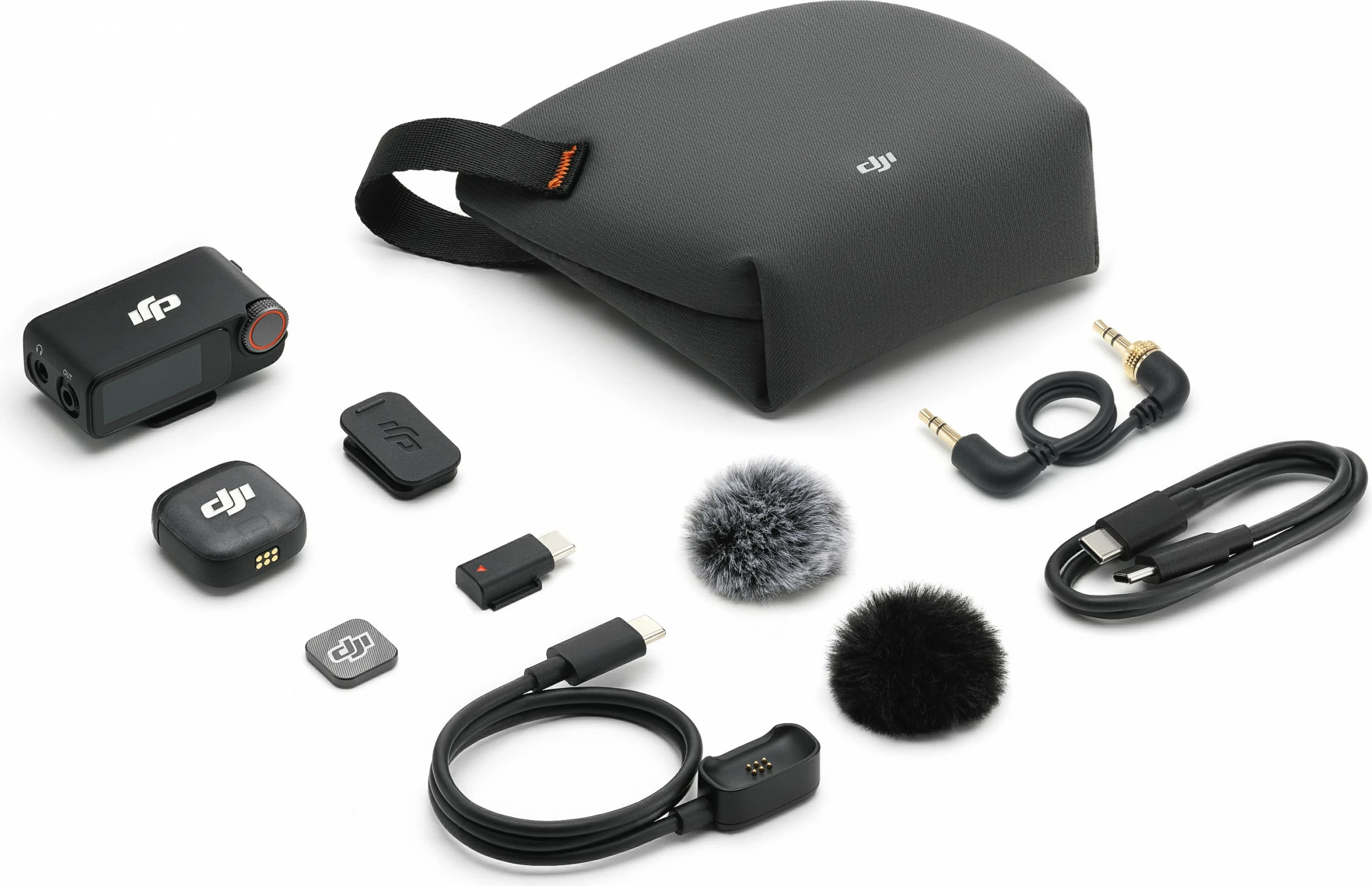 Mikrofon pa tela DJI MIC 3, 1 dërgues + 1 pranues, Bluetooth, 8 orë, i zi