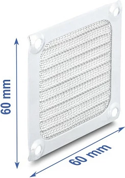 Grilë ventilatori DeLOCK 60 x 60 mm, alumin, argjendtë