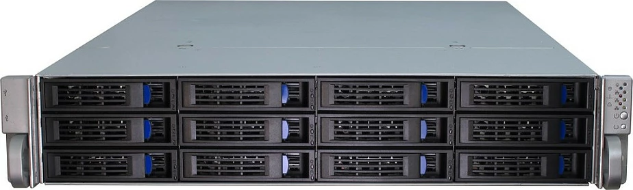 Kasë serveri Inter-Tech IPC 2U-2412, Rack 2U, Hot-swap, 14x 2.5" + 1x 3.5", ATX/EATX, e zezë/argjendtë