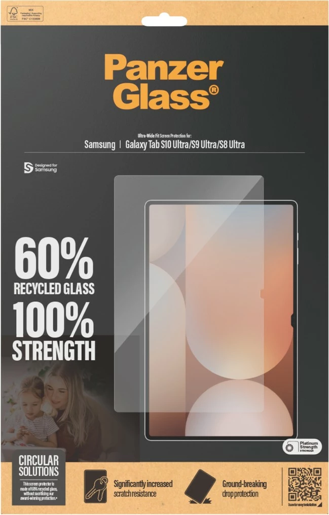 Mbrojtës ekrani PanzerGlass për Samsung Galaxy Tab S10/8/9 Ultra, transparent