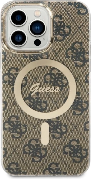 Mbështjellës Guess 4G MagSafe për iPhone 14 Pro Max 6.7", kafe