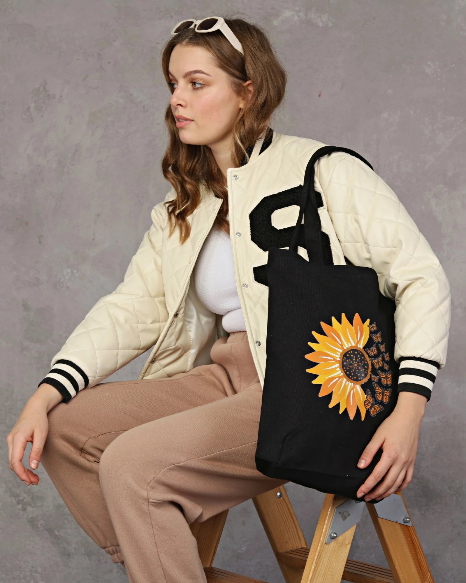 Çantë tote Zoozie Bags, 1554, e zezë, pambuk, 35x40x8cm