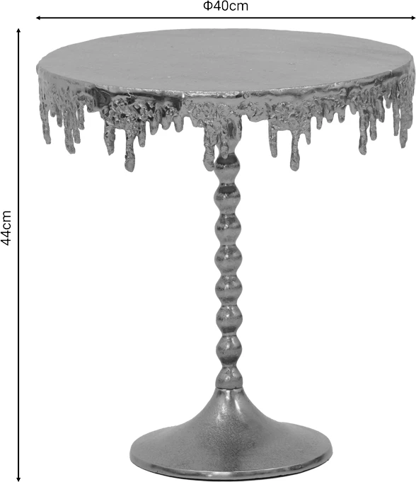 Tavolinë anësore Fropio Inart metalik ngjyrë ari D40x44cm