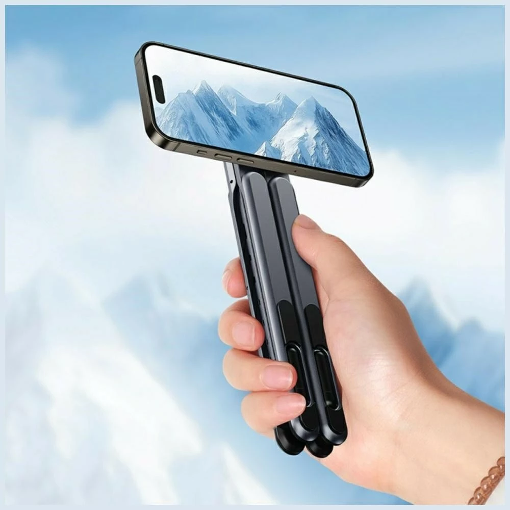 Mbajtës për laptop/tablet/celular, 4smarts 4SM000036, kompatibil me MagSafe, alumini, kënd i rregullueshëm, gri