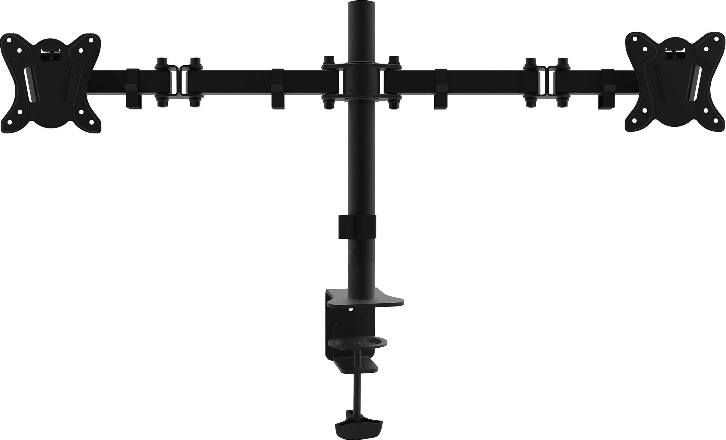 Mbajtëse tavoline për 2 monitorë EQUIP, 13-27 inç, VESA 75x75/100x100, 16 kg, e zezë
