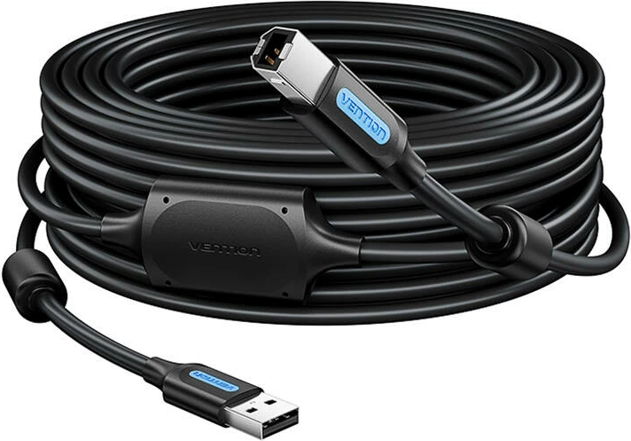 Kabllo USB 2.0 A në USB-B Vention COQBL, 10m, e zezë