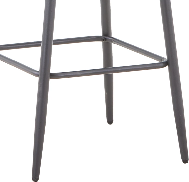 Karrige për bar Vivian, kadife e zezë, këmbë metalike, 57x50x100cm