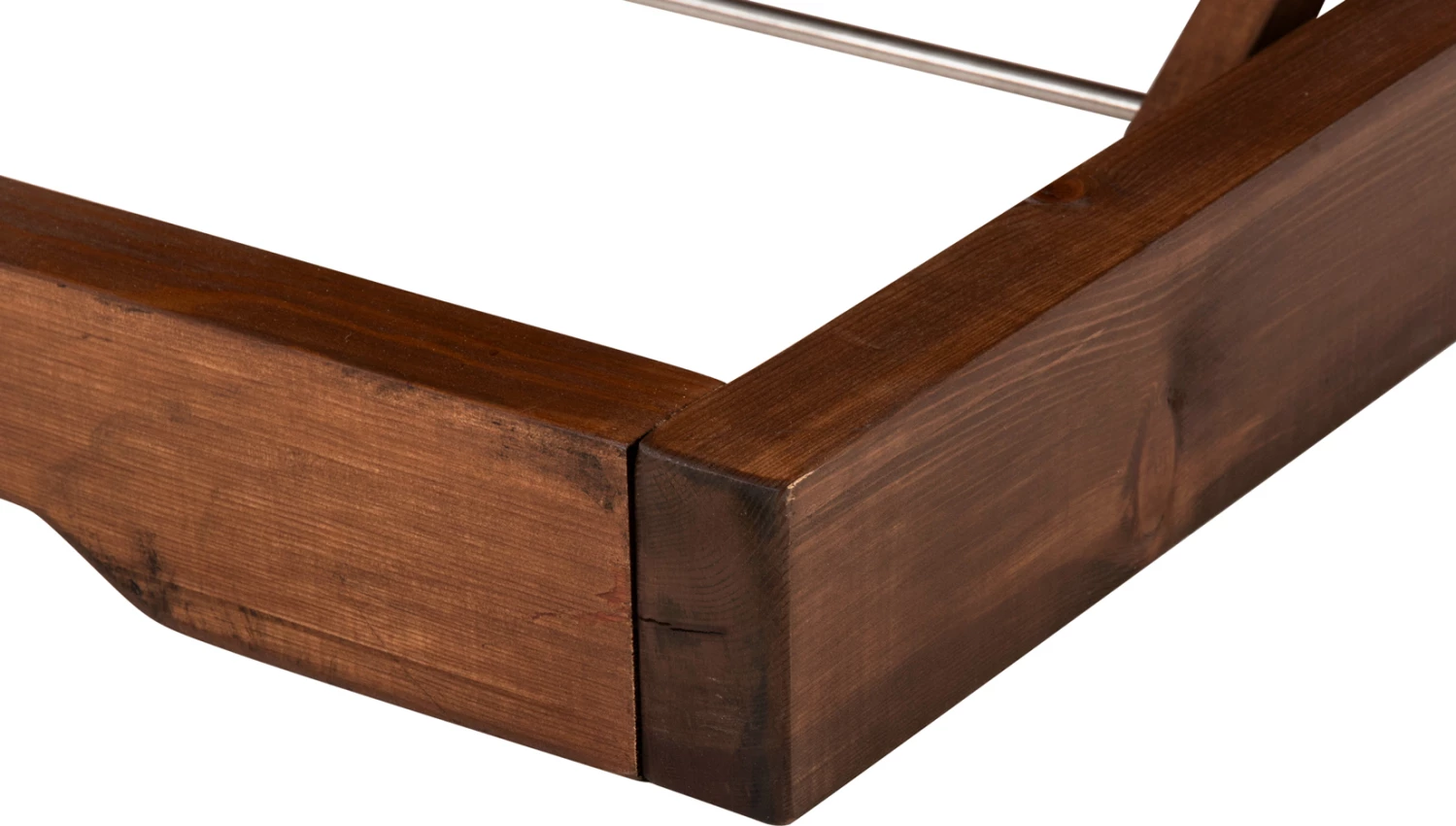 Shezlong profesional për plazh IKARIA LOW FH10622.01 dru pishe ngjyrë arre-tekstilene e zezë-jastëk 20cm i trashë