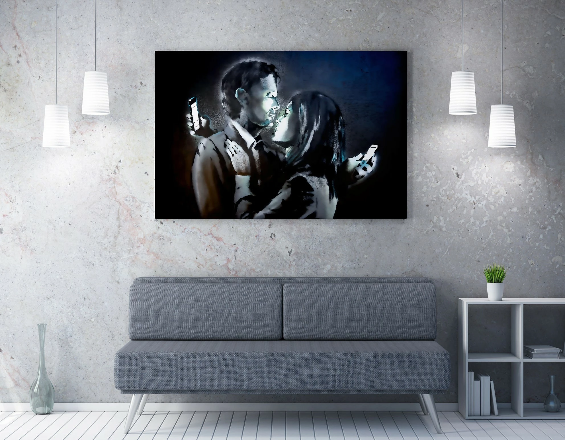 Pikturë dekorative në kanavacë, Banksy, shumëngjyrëshe, WY128, 50x70cm