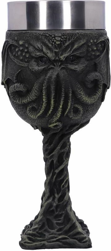 Krigë dekorative Nemesis Now Cthulhu\'s Thirst 17 cm, rrëshirë me insert inox, e zezë