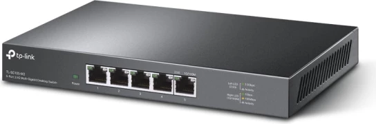 Switch TP-LINK TL-SG105-M2 V1, 5 porta 2.5G, fanless, kasë metalike, i zi
