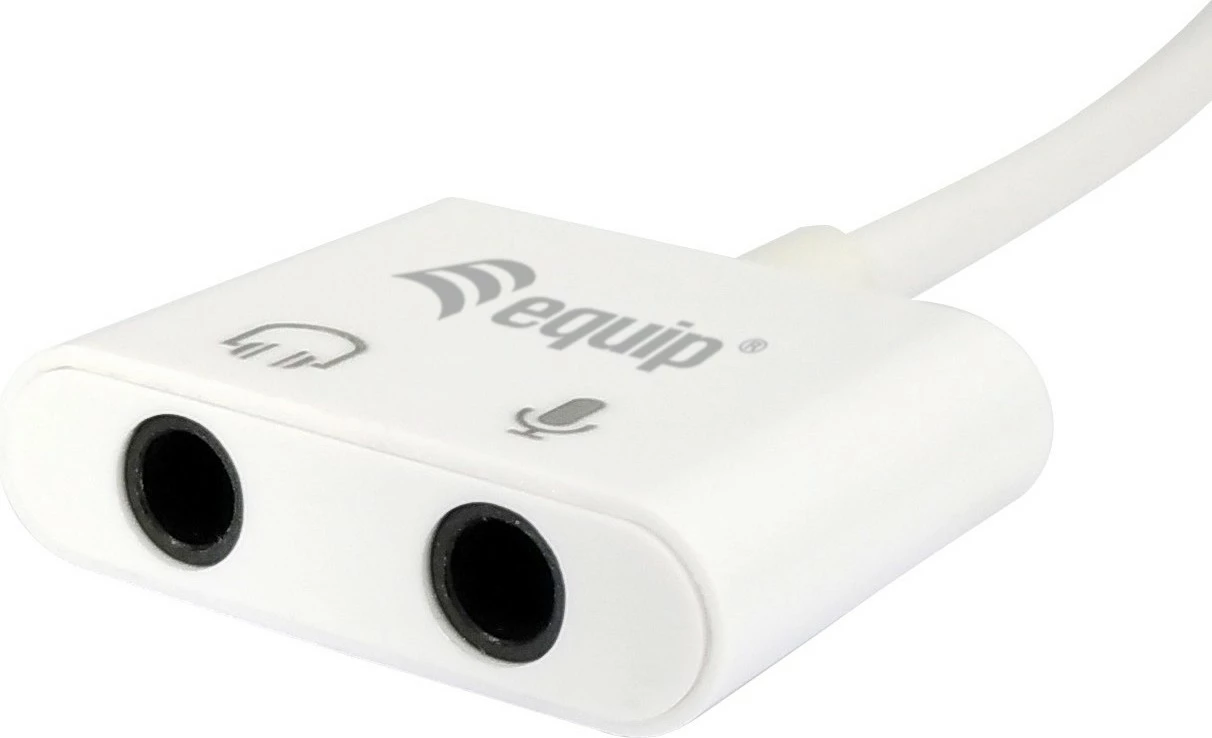 Adapter audio Equip 133460, USB Type C në 3.5mm, i bardhë