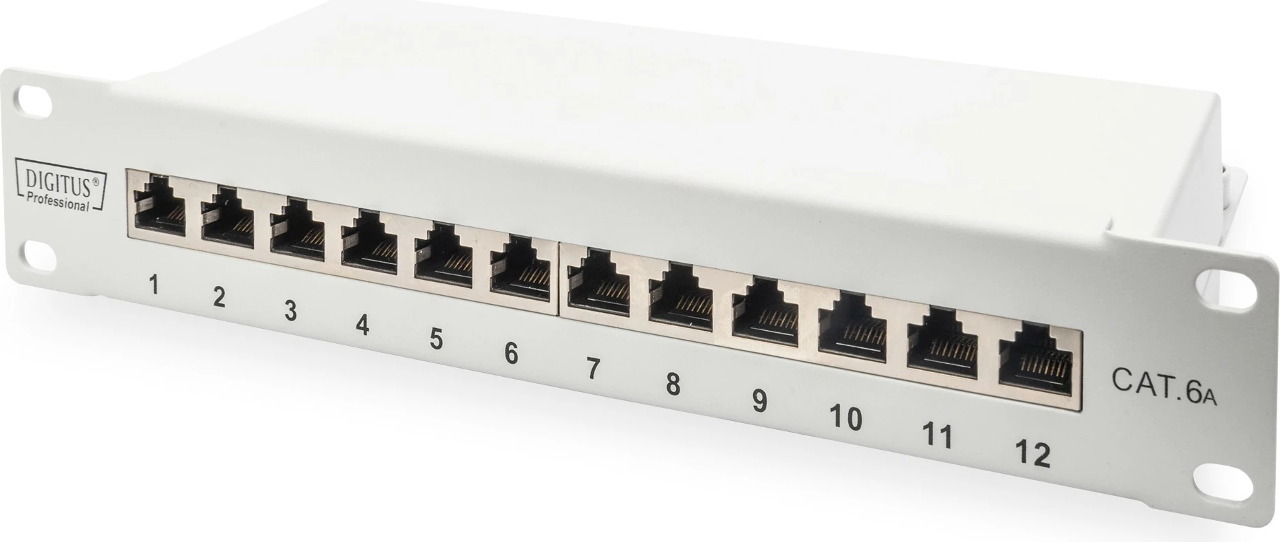 Patch panel Digitus Cat6a 12-port 10 inç gri