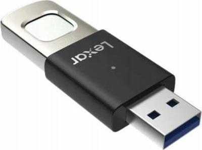 USB memorje Lexar JumpDrive Fingerprint F35Pro 64 GB, USB 3.2 Gen 1, e enkriptuar, me sensor gishti, zi/argjend