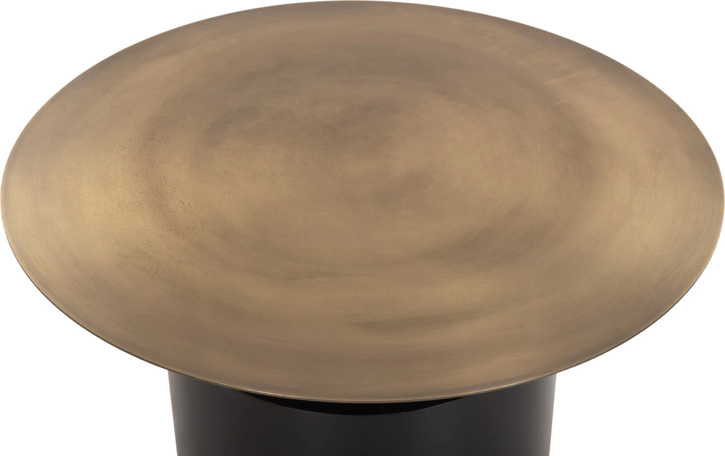 Tavolinë kafeje CUTTY FH9722 metalike, ngjyrë e zezë dhe bronz antik, Φ76x45.5H cm