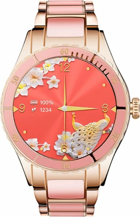Smartwatch për femra Rubicon, rozë