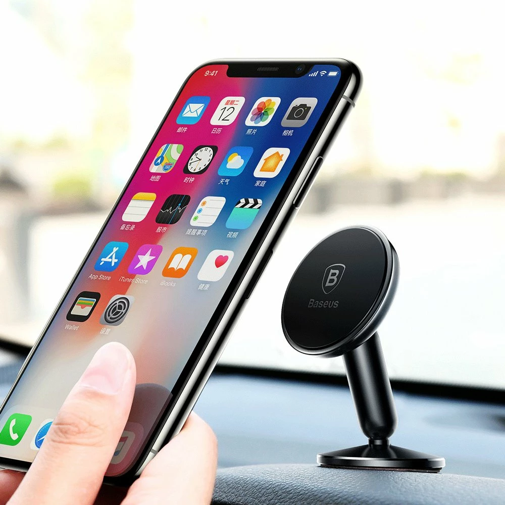 Mbajtës magnetik për telefon Baseus Bullet An On-board SUYZD-01, i zi