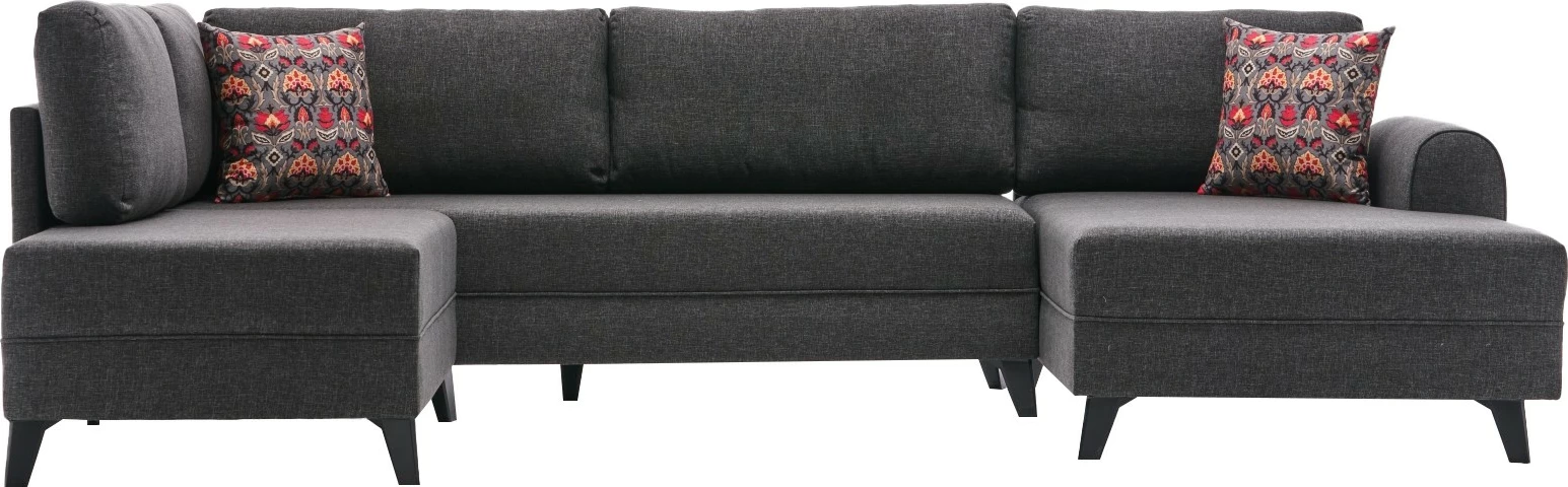 Kënd divan-krevat Belen, ngjyrë antracit, Atelier del Sofa