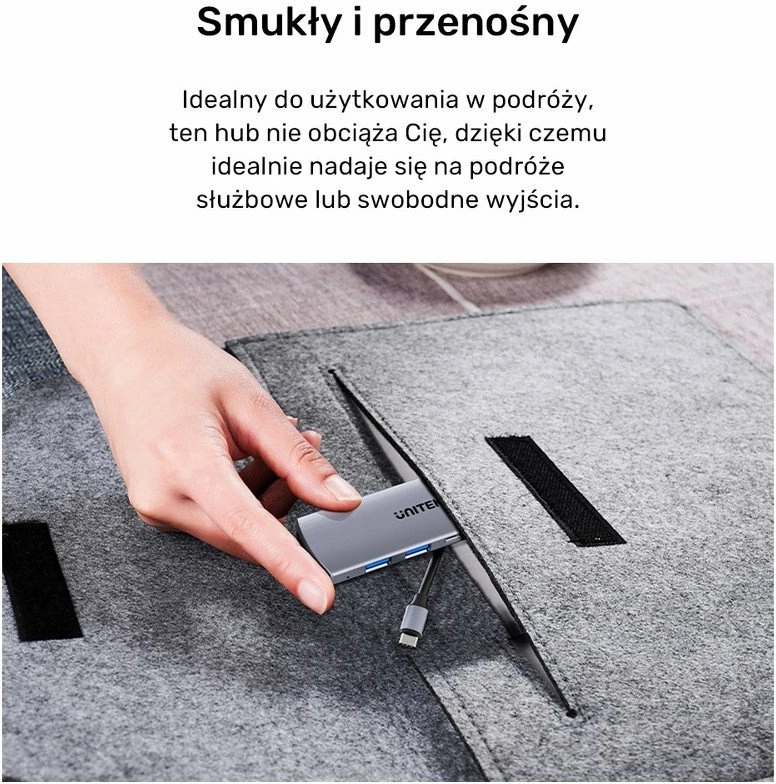 Hub USB-C Unitek H1112DGY01 4-në-1 10 Gbps (2x USB-A, 2x USB-C), argjendtë