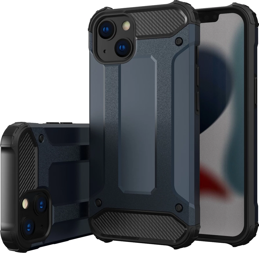 Mbështjellës Hurtel Hybrid Armor për iPhone 14, Blu