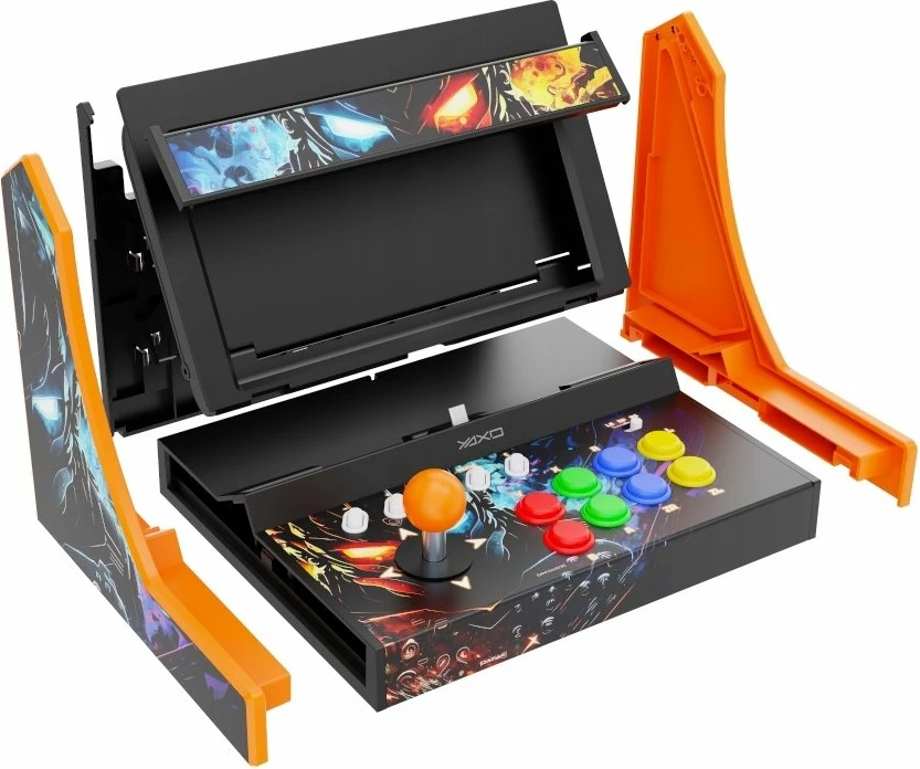 Kontroller arkade Yaxo Arcade Arena për Nintendo Switch/NS2, Turbo, USB-C, 12 slote kartash, i zi