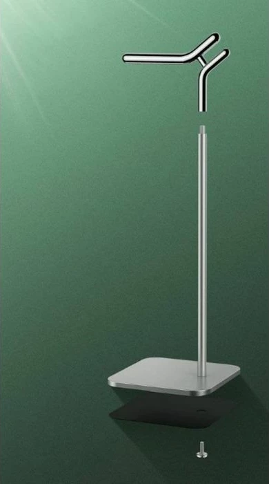 mbajtëse kufjesh UGREEN 80701, alumin metalike, e rregullueshme, 287 mm, argjend/e zezë