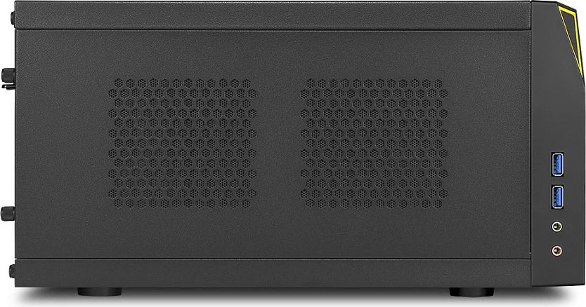 Kasë Sharkoon Shark Zone C10 Mini-ITX, metal, e zezë/verdhe