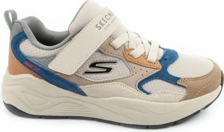 Atlete për djem Skechers Nova Jogger Velcro 419001L/NTBL, bezhë/blu [Madhësia: 30]