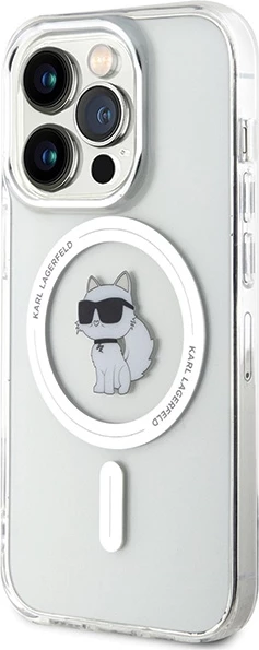 Mbështjellës Karl Lagerfeld IML Choupette MagSafe për iPhone 14 Pro Max, Transparent