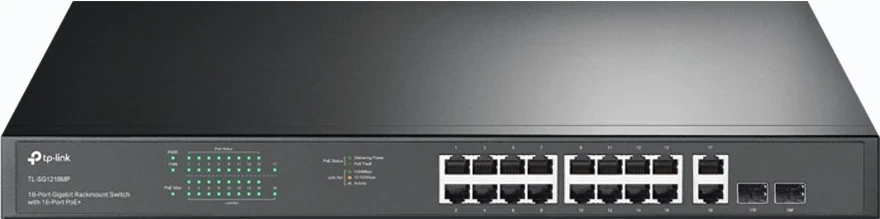 Switch Rackmount TP-Link me 16 porta PoE+