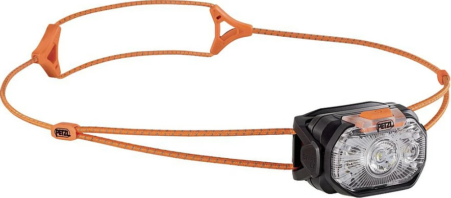 Lampë koke Petzl SWIFT LT, 380 lm, bateri e rikarikueshme, IPX4, e zezë/portokalli