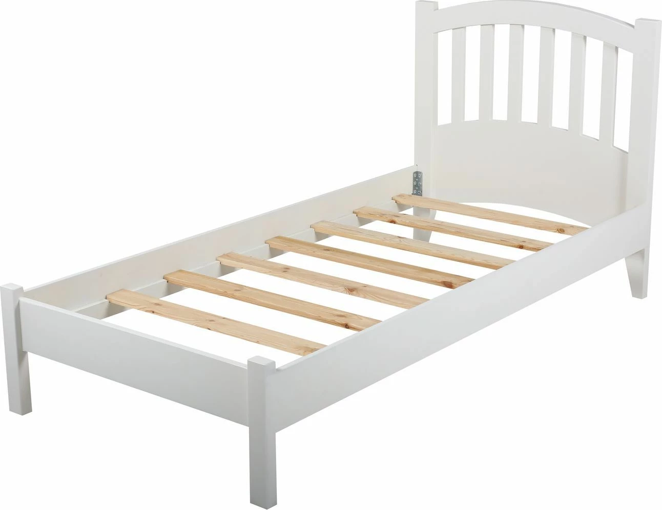 Krevat dopio, MDF i lyer me llak, ngjyrë e bardhë, Skye Decor, 160x200cm