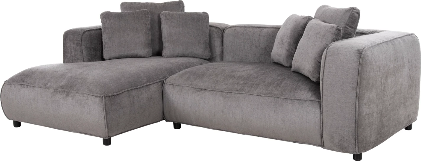 Divan qoshe i majtë, 3-vendësh, GRACE, FH3280.03L, ngjyrë gri, 252x105-160x70-90H cm
