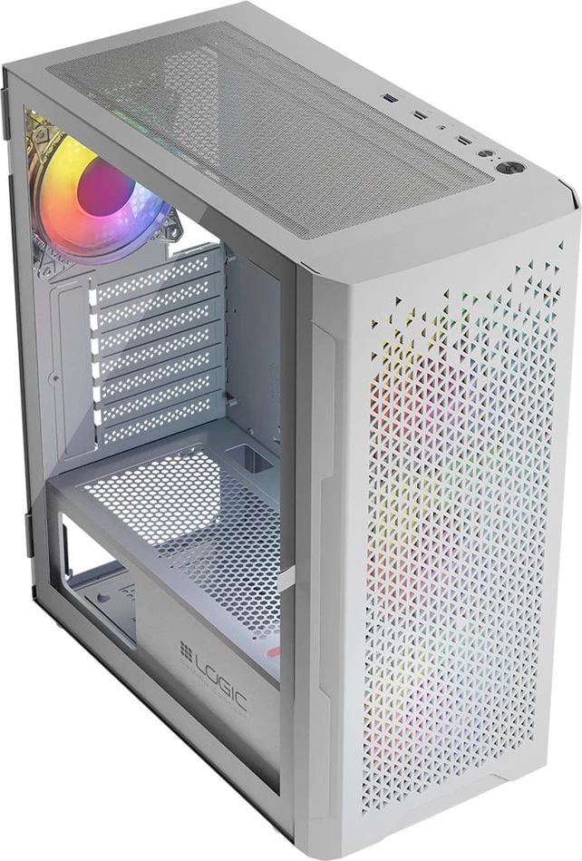 Kasë LOGIC ARAMIS ARGB MINIDI USB 3.0, e bardhë