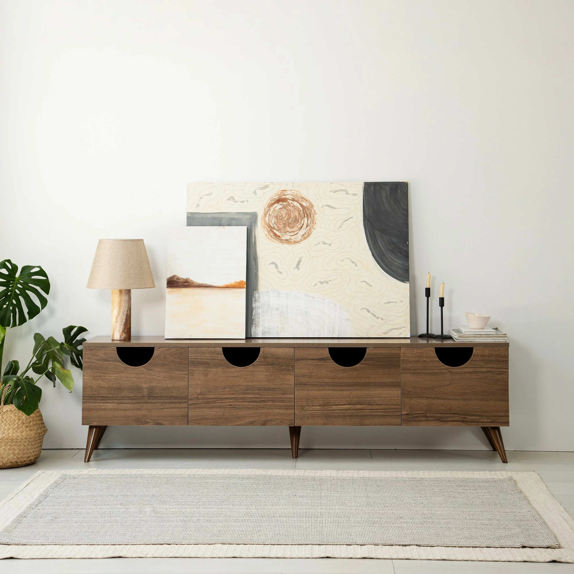 Komodë televizori, ngjyrë arre, Skye Decor, Four Seasons