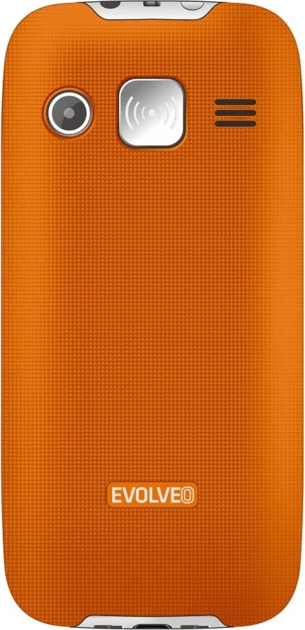 Telefon me butona Evolveo Easyphone XR, ekran me ngjyra, taste të mëdha, buton SOS, Bluetooth, radio FM, kamerë, Type-C, me bazë karikimi, portokalli