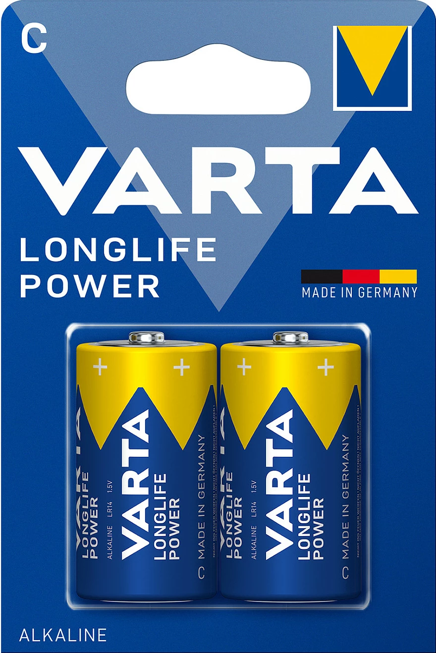 Bateri VARTA Longlife Power C (Baby/AM2) 1.5V, 2 copë, blu/ari