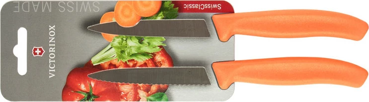 Thika për prerje Victorinox 1+1 10 cm, portokalli