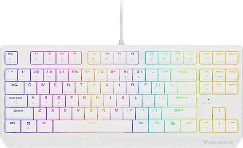 Tastierë gaming Genesis Thor 230, Outemu Red, TKL, RGB, e bardhë